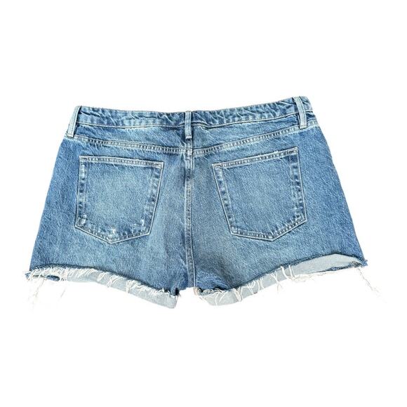 Frame Denim Le Grand Garcon Shorts 32 Distressed Denim Cutoffs Montgrove Rips - Picture 4 of 7